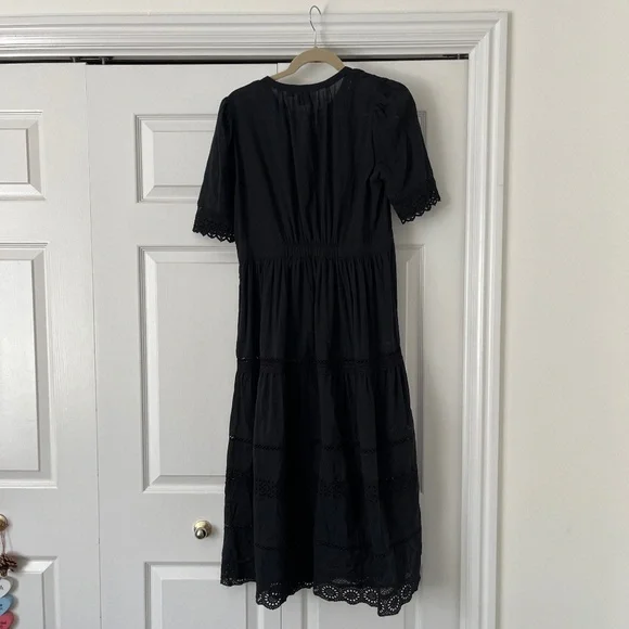 GAP black lace trim maxi dress size S - Picture 2 of 2